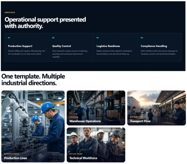 Industrial Website Template preview 2